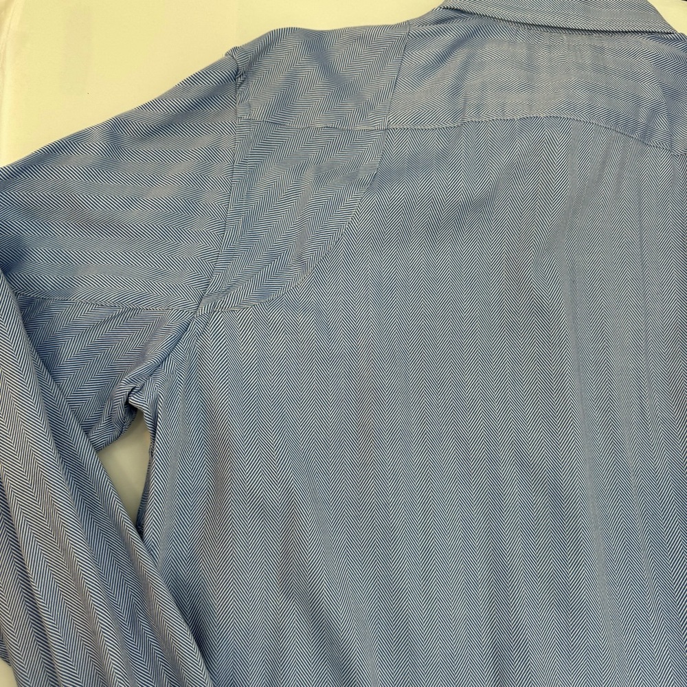 Robert Graham Button Down French Cuff Shirt Men’s 2XL Blue Houndstooth - Picture 10 of 13